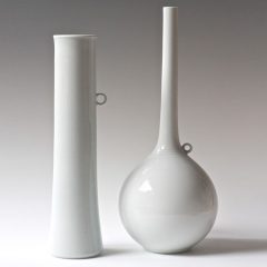 01-002 輪耳付／一本引筒花入れ