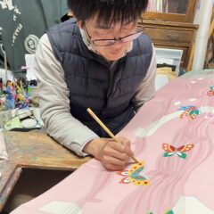 「友禅染体験」４／２８開催、「こどもの日」に因んで